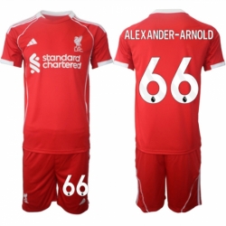 Men Liverpool 66 Trent Alexander Arnold 2025 Red Home Soccer Jersey Suit