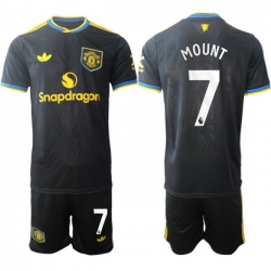 Men Manchester United 2026 Soccer Jerseys Black #7 MOUNT