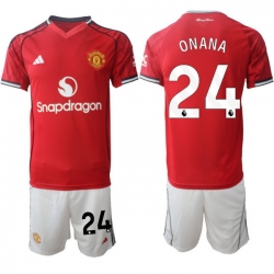 Men Manchester United 2026 Soccer Jerseys Red #24 ONANA