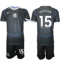 Men Chelsea 2026 Soccer Jerseys DarkGrey #15 JACKSON