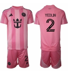 Men Inter Miami CF 2 DeAndre Yedlin 25 26 Pink Home Soccer Jersey Suit