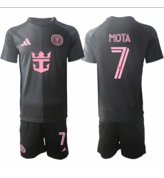 Men Inter Miami CF 7 Jean Mota 2025 Black Away Soccer Jersey Suit Men Inter Miami CF 7 Jean Mota 2025 Black Away Soccer Jersey Suit