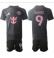Men Inter Miami CF 9 Luis Surez 2025 Black Away Soccer Jersey Suit Men Inter Miami CF 9 Luis Surez 2025 Black Away Soccer Jersey Suit