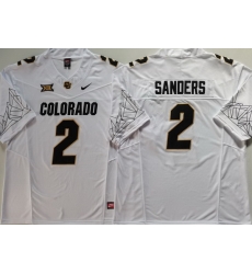 Men COLORADO BUFFALOES White #2 Shedeur Sanders White Stitched NCAA Jersey Men COLORADO BUFFALOES White #2 Shedeur Sanders White Stitched NCAA Jersey