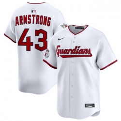 Men Cleveland Guardians Nike White Home Limited Jersey Armstrong Shawn 43