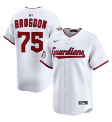 Men Cleveland Guardians Nike White Home Limited Jersey Brogdon Connor 75 Men Cleveland Guardians Nike White Home Limited Jersey Brogdon Connor 75