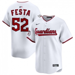 Men Cleveland Guardians Nike White Home Limited Jersey Festa Matt 52