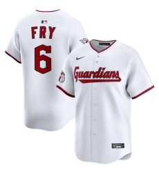 Men Cleveland Guardians Nike White Home Limited Jersey Fry David 6 Men Cleveland Guardians Nike White Home Limited Jersey Fry David 6