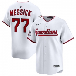 Men Cleveland Guardians Nike White Home Limited Jersey Messick Parker 77