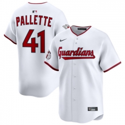 Men Cleveland Guardians Nike White Home Limited Jersey Pallette Peyton 41