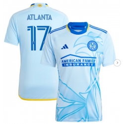 Men's Atlanta United FC #17 adidas Light Blue 2024 The Resurgens Kit Replica Player Jersey