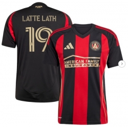 Men's Atlanta United FC Emmanuel Latte Lath adidas Black 2025 The Connector Replica Player Jersey
