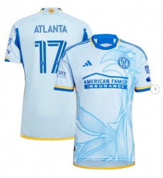 Men's Atlanta United FC adidas Light Blue 2024 The Resurgens Kit Authentic Jersey Men's Atlanta United FC adidas Light Blue 2024 The Resurgens Kit Authentic Jersey