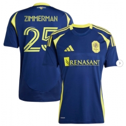 Mens Nashville SC Walker Zimmerman adidas Navy 2025 The Heart of Nashville Kit Replica Player Jersey
