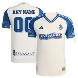 Mens Nashville SC adidas White 2025 Third Authentic Custom Jersey