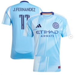 Men's New York City FC Julian Fernandez adidas Light Blue 2025 The Excelsior Kit Replica Player Jersey