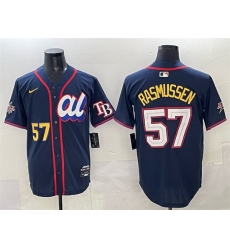 Men American League 57 Drew Rasmussen Navy 2025 All Star Edition Limited Stitched Baseball Jersey Men American League 57 Drew Rasmussen Navy 2025 All Star Edition Limited Stitched Baseball Jersey