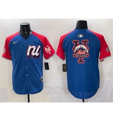 Men National League New York Mets Team Big Logo Blue Red Alternate 2025 All Star Edition Limited Stitched Baseball Jersey Men National League New York Mets Team Big Logo Blue Red Alternate 2025 All Star Edition Limited Stitched Baseball Jersey