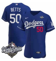Men Los Angeles Dodgers 50 Mookie Betts 2025 World Series Cool Base Stitched Baseball Jersey Blue Men Los Angeles Dodgers 50 Mookie Betts 2025 World Series Cool Base Stitched Baseball Jersey Blue
