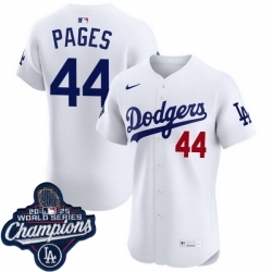 Men Los Angeles Dodgers 44 Andy Pages Cool Base 2025 World Champions Stitched Baseball Jersey White