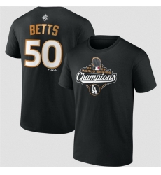 Men Los Angeles Dodgers 50 Mookie Betts Black 2025 World Series Champions Name 26 Number T Shirt Men Los Angeles Dodgers 50 Mookie Betts Black 2025 World Series Champions Name 26 Number T Shirt