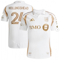 Mens LAFC Ryan Hollingshead adidas White 2025 Secondary Authentic Player Jersey