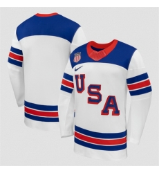 Men USA Blank White 2026 Stitched Jersey