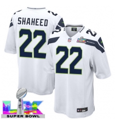 Men Women Youth Seattle Seahawks #22 Rashid Shaheed 2025 2026 Super Bowl LX F U S E Stitched NFL Jersey White