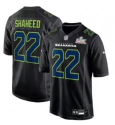 Rashid Shaheed Seattle Seahawks Nike Super Bowl LX Patch Carbon Fashion Game Jersey Black
