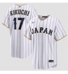 Men Japan Baseball 17 Yusei Kikuchi White 2026 World Baseball Classic Home Stadium Stitched Jersey Men Japan Baseball 17 Yusei Kikuchi White 2026 World Baseball Classic Home Stadium Stitched Jersey