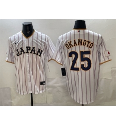 Men Japan Baseball 25 Kazuma Okamoto White 2026 World Baseball Classic Home Stadium Stitched Jersey Men Japan Baseball 25 Kazuma Okamoto White 2026 World Baseball Classic Home Stadium Stitched Jersey
