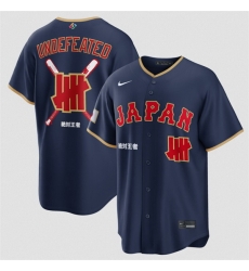 Men Japan Baseball x Undefeated Navy 2026 World Baseball Classic Stadium Stitched Jersey Men Japan Baseball x Undefeated Navy 2026 World Baseball Classic Stadium Stitched Jersey