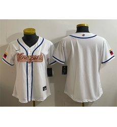 Youth Venezuela Baseball Blank White 2026 World Baseball Classic Home Stadium Stitched Baseball Jersey Youth Venezuela Baseball Blank White 2026 World Baseball Classic Home Stadium Stitched Baseball Jersey