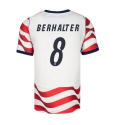 USA 2026 FIFA World Cup Soccer White Jersey Set ( Have Shorts ) Sebastian Berhalter #8 USA 2026 FIFA World Cup Soccer White Jersey Set ( Have Shorts ) Sebastian Berhalter #8