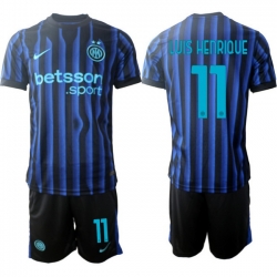 Men Internazionale 2026 Soccer Jerseys BlueBlack #11 LUIS HENRIQUE